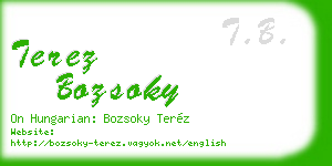 terez bozsoky business card